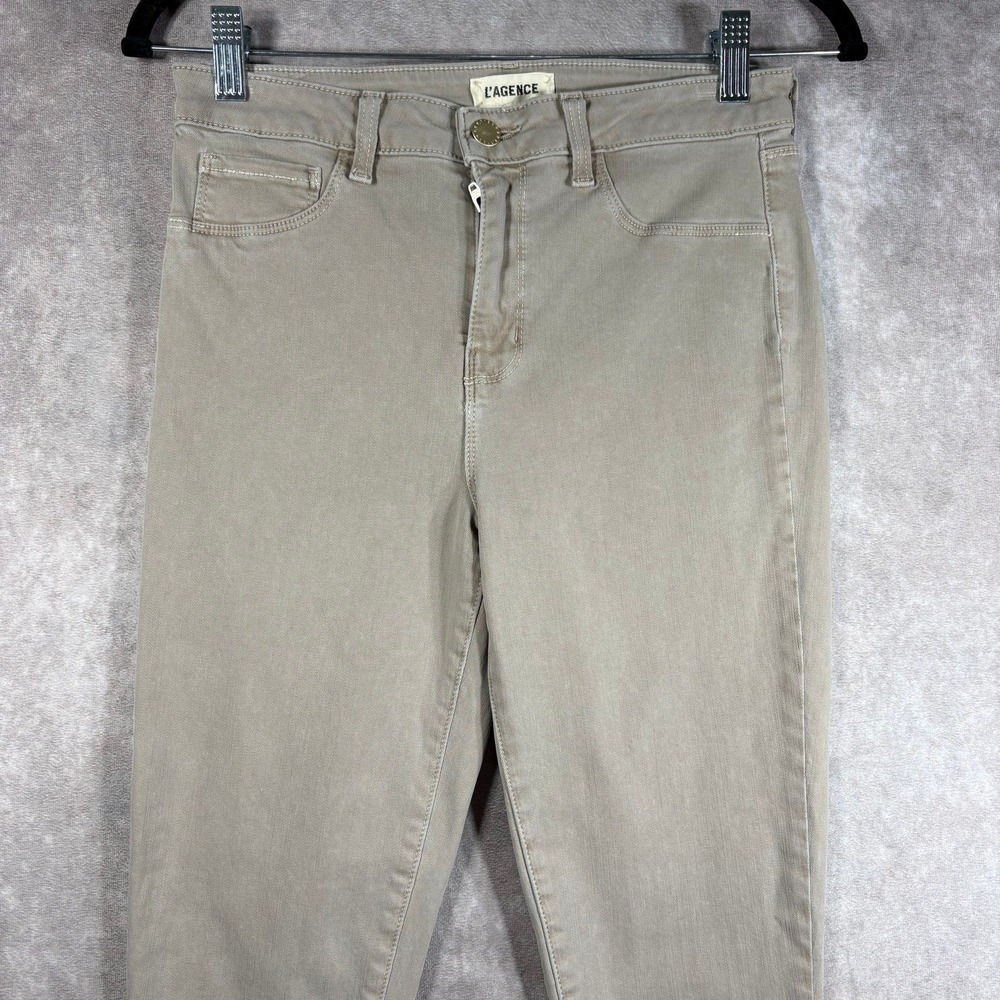 L'Agence Margot Jeans Womens 29 Biscuit Beige Skinny High Rise Pockets Stretch‎ - Picture 2 of 11